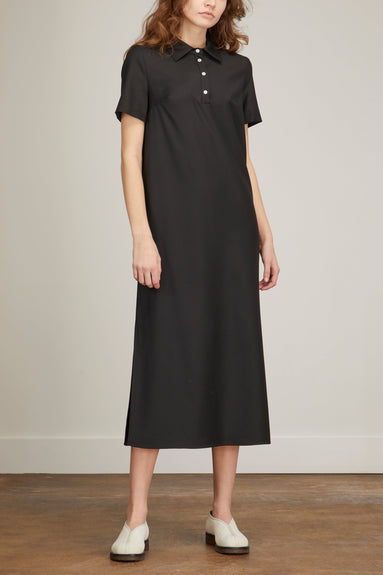 Loulou Studio Dresses Bira Buttoned Long Dress in Black