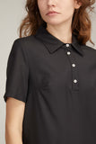 Loulou Studio Dresses Bira Buttoned Long Dress in Black