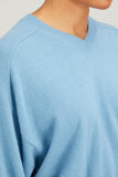 Loulou Studio Sweaters Emsalo V-Neck Sweater in Blue