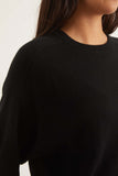 Loulou Studio Sweaters Short Sleeve Sweater in Black Loulou Studio Short Sleeve Sweater in Black