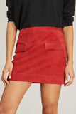 Loulou Studio Skirts Veria Suede Skirt in Cherry Loulou Studio Veria Suede Skirt in Cherry