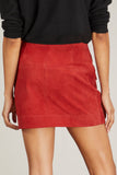 Loulou Studio Skirts Veria Suede Skirt in Cherry Loulou Studio Veria Suede Skirt in Cherry