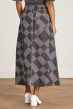 Lovebirds Skirts Center Channel Skirt in Black Cross Chess