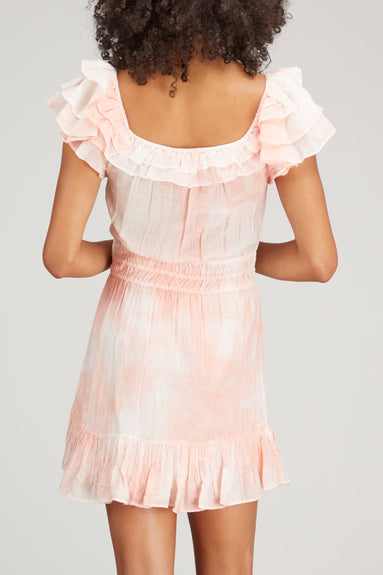 LoveShackFancy Dresses Kamie Dress in Peach Twist Hand Dye