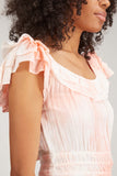 LoveShackFancy Dresses Kamie Dress in Peach Twist Hand Dye