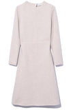 Mansur Gavriel Clothing Double Face Cashmere Long Sleeve Dress in Beige Melange