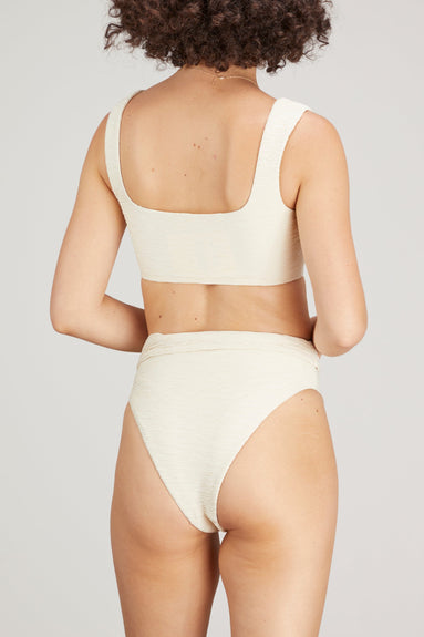 Mara Hoffman Swimwear Goldie Bikini Bottom in Cream