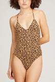 Mara Hoffman Swimwear Leopard Emma Swimsuit in Black/Brown