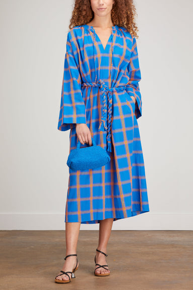 Mara Hoffman Dresses Plaid Lysa Dress in Blue Multi