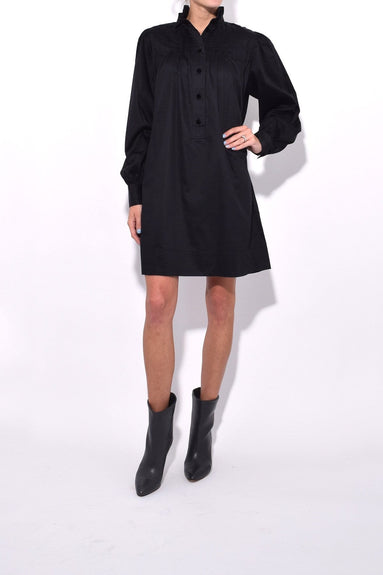 Marc Jacobs Clothing Long Sleeve Dress with Ruffle Collar in Black