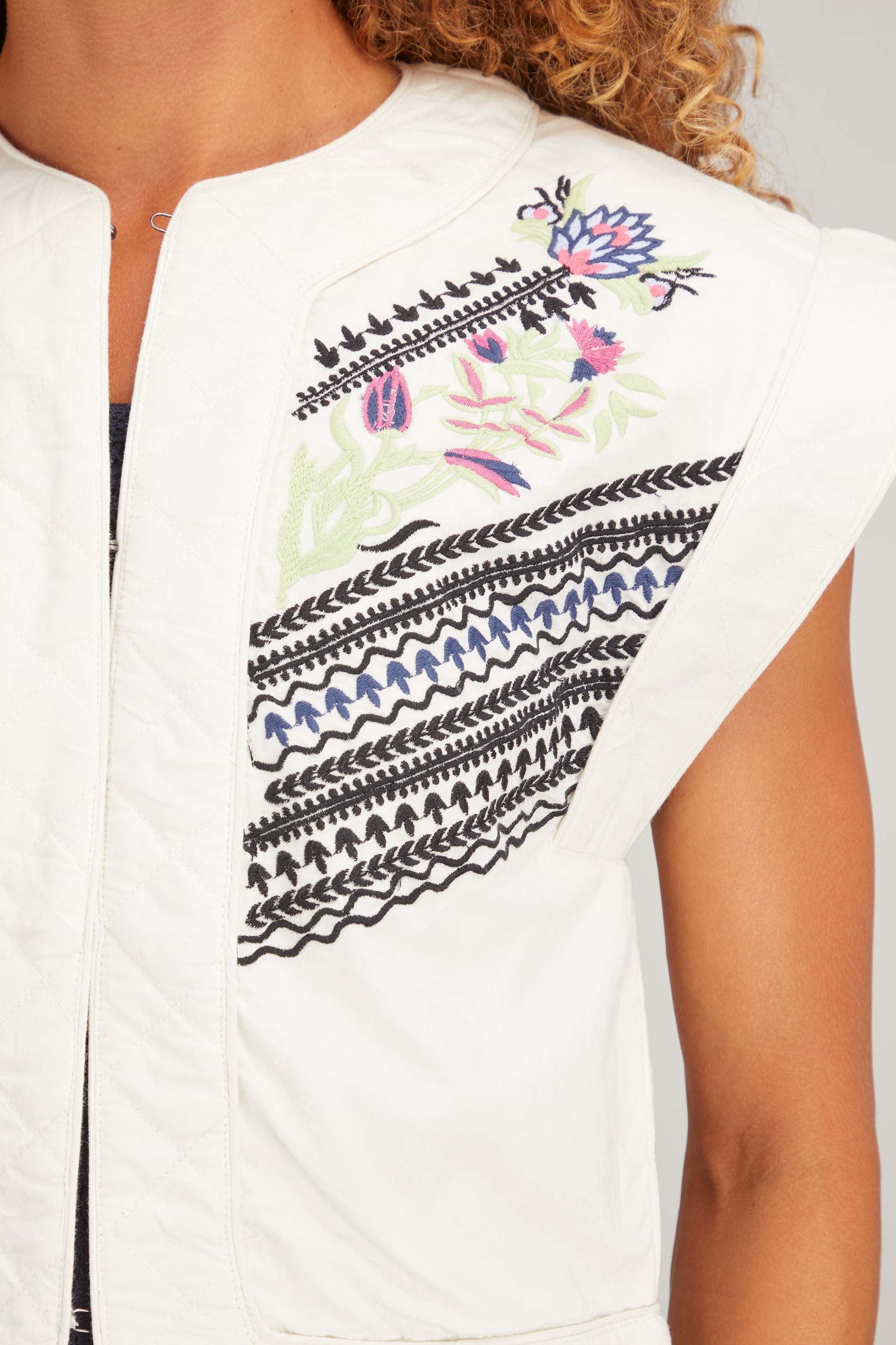 Maria Cher Tops Ronda Paz Vest in Off White Maria Cher Ronda Paz Vest in Off White