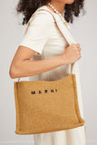Marni Top Handle Bags Small Basket Bag in Raw Sienna Natural Marni Small Basket Bag in Raw Sienna Natural