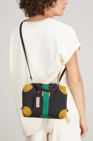 Marni Top Handle Bags Small Cubic Handbag in Black/Sea Green/Gold Marni Small Cubic Handbag in Black/Sea Green/Gold