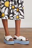 Marni Sandals Wedge Sandal in Lily White