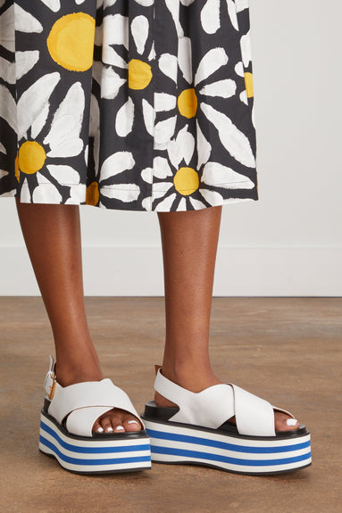 Marni Sandals Wedge Sandal in Lily White
