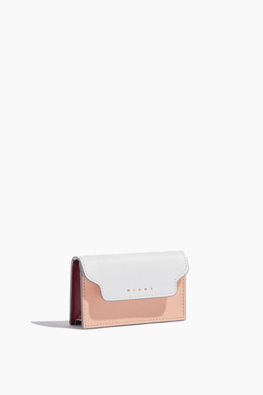 Marni Wallets Business Card Case in Lily White/Pale Peach/China Red Marni Business Card Case in Lily White/Pale Peach/China Red