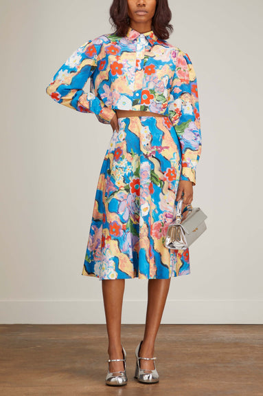 Marni Skirts Circle Skirt in Cobalt
