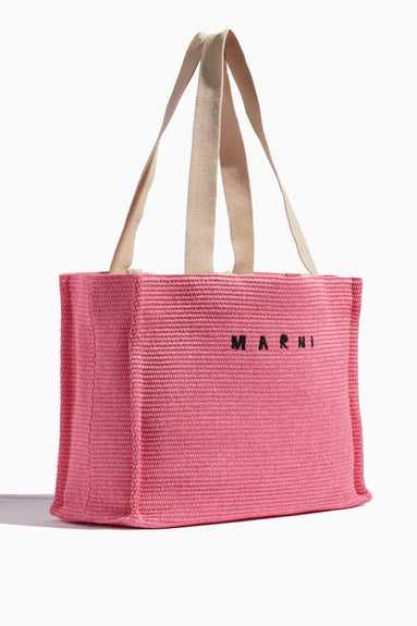 Marni Top Handle Bags Large Basket Bag in Fuchsia Fluo/Natural Marni Large Basket Bag in Fuchsia Fluo/Natural