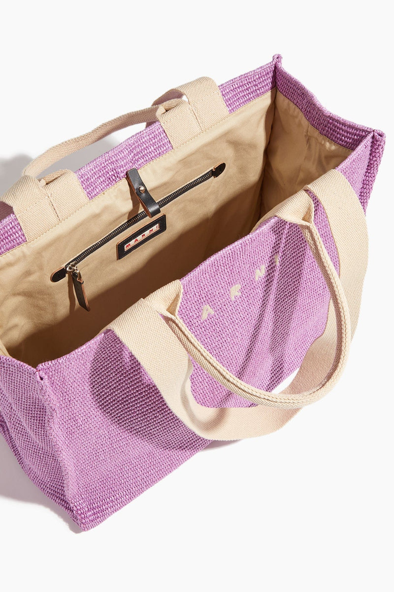 Marni Large Basket Shopping Bag in Lilac – Hampden Clothing