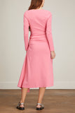 Marni Dresses Long Sleeve Midi Dress in Pink Candy Marni Long Sleeve Midi Dress in Pink Candy