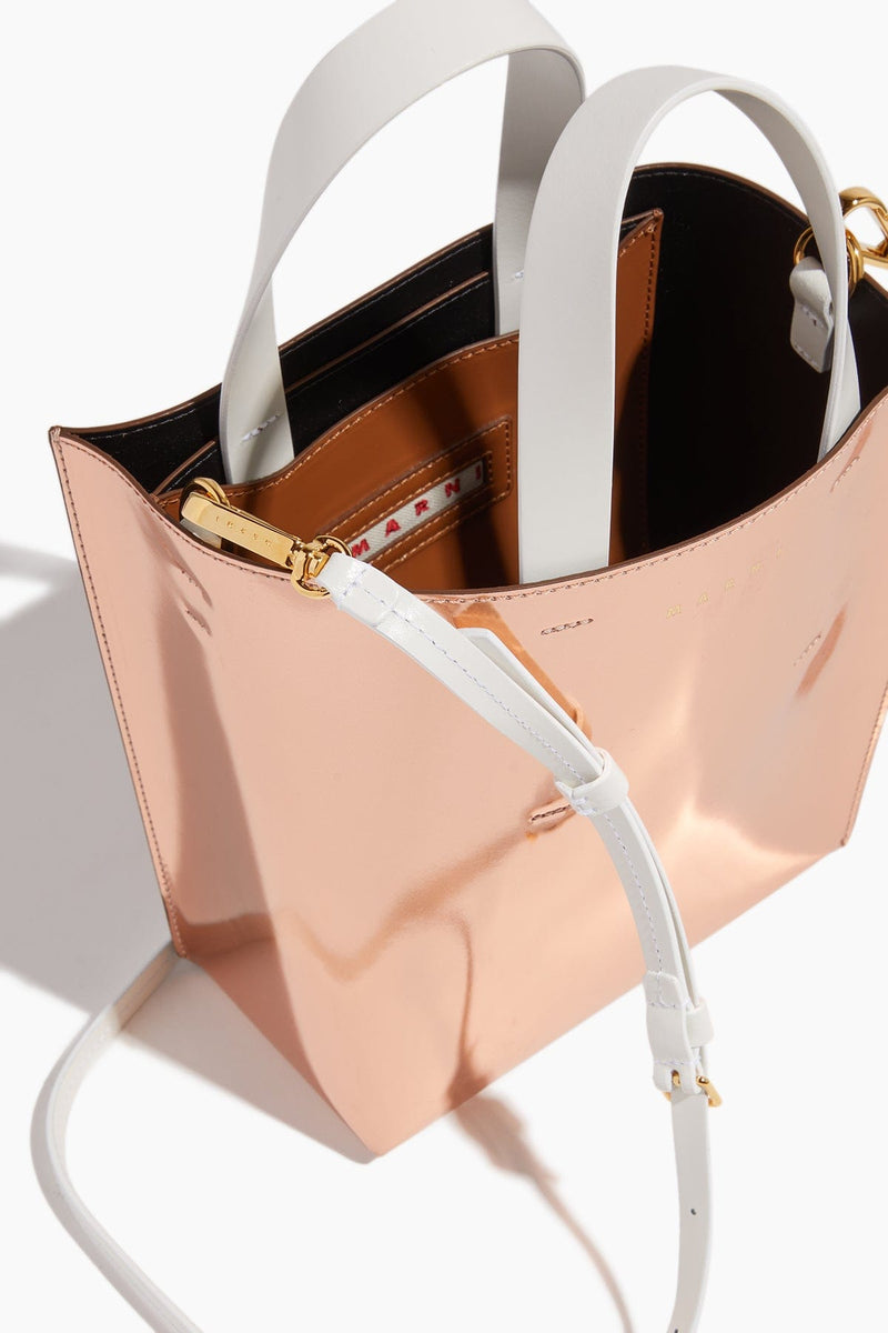 Marni Museo Mini Tote Bag in Light Pink/Pompeii/Lily White