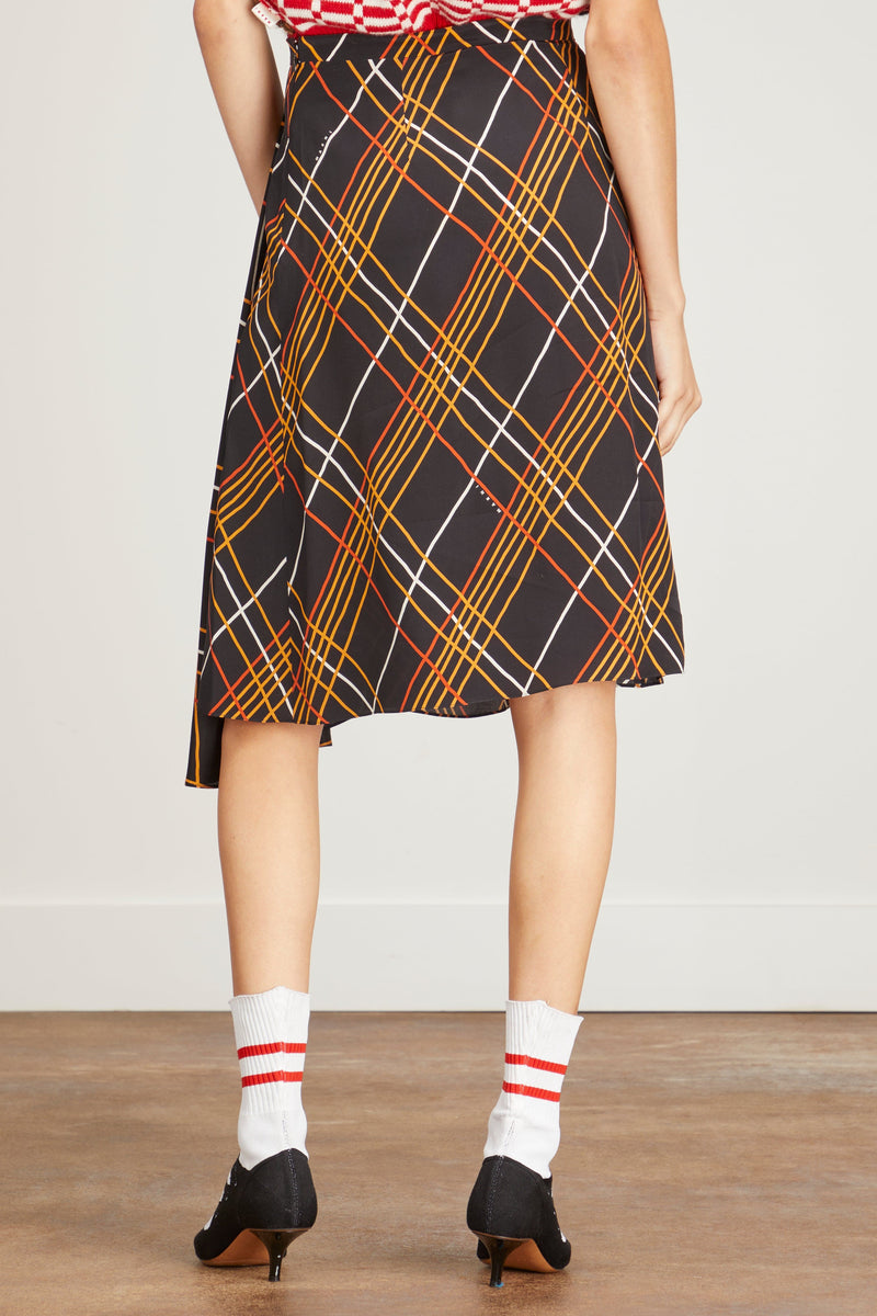 Polo Ralph Lauren Pleated Plaid Crepe A-line Midi Skirt - Skirts - Boozt.com