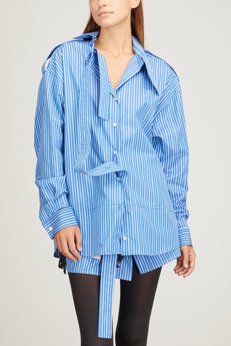 Meryll Rogge Deconstructed Mens Shirt in Blue Multi – Hampden Clothing