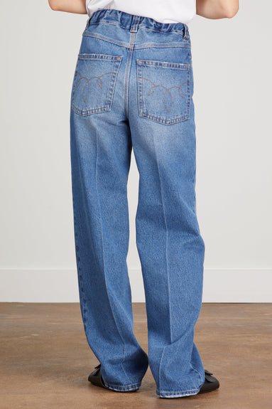 Meryll Rogge Jeans Elastic Jean in Denim Washed Blue