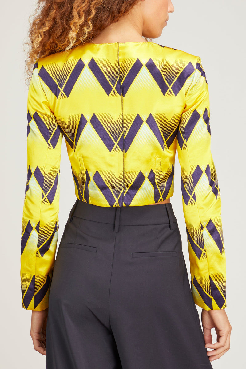 Meryll Rogge Top with Button Placket in Yellow – Hampden Clothing