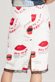 Meryll Rogge Skirts Slip Skirt with Lace in White Multi