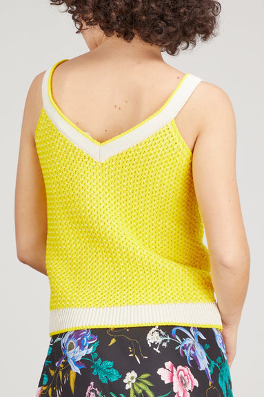Mii Tops Margaret Knitted Cotton Top in Yellow Mii Margaret Knitted Cotton Top in Yellow