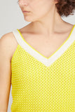 Mii Tops Margaret Knitted Cotton Top in Yellow Mii Margaret Knitted Cotton Top in Yellow