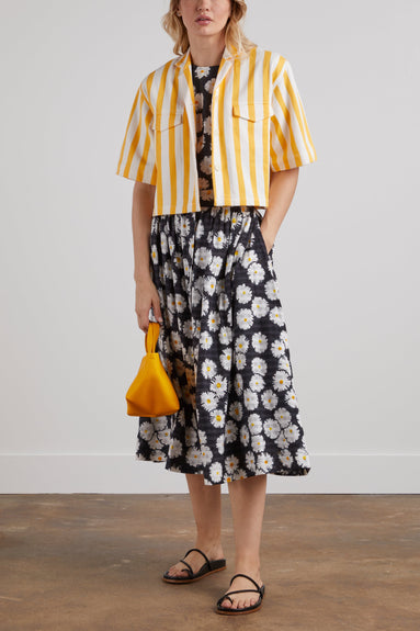 Mii Jackets Rachel Organic Denim Jacket in Jaune Majorelle