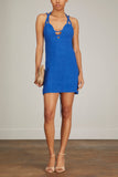 Minuit Dresses Short Linen Dress in Majorelle