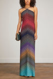 Missoni Dresses Laced Rachel Long Dress in Dark Multi Color