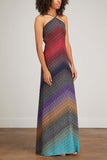 Missoni Dresses Laced Rachel Long Dress in Dark Multi Color