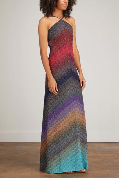 Missoni Dresses Laced Rachel Long Dress in Dark Multi Color