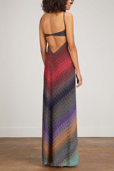 Missoni Dresses Laced Rachel Long Dress in Dark Multi Color