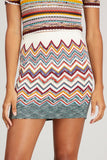 Missoni Skirts Chevron Mini Skirt in Light Multicolor