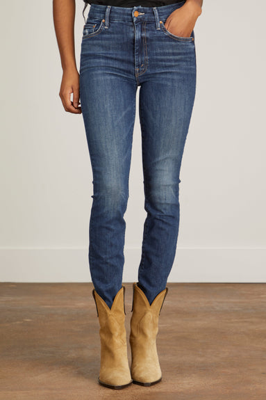 MOTHER Jeans High Waisted Looker Jean in Teaming Up MOTHER High Waisted Looker Jean in Teaming Up