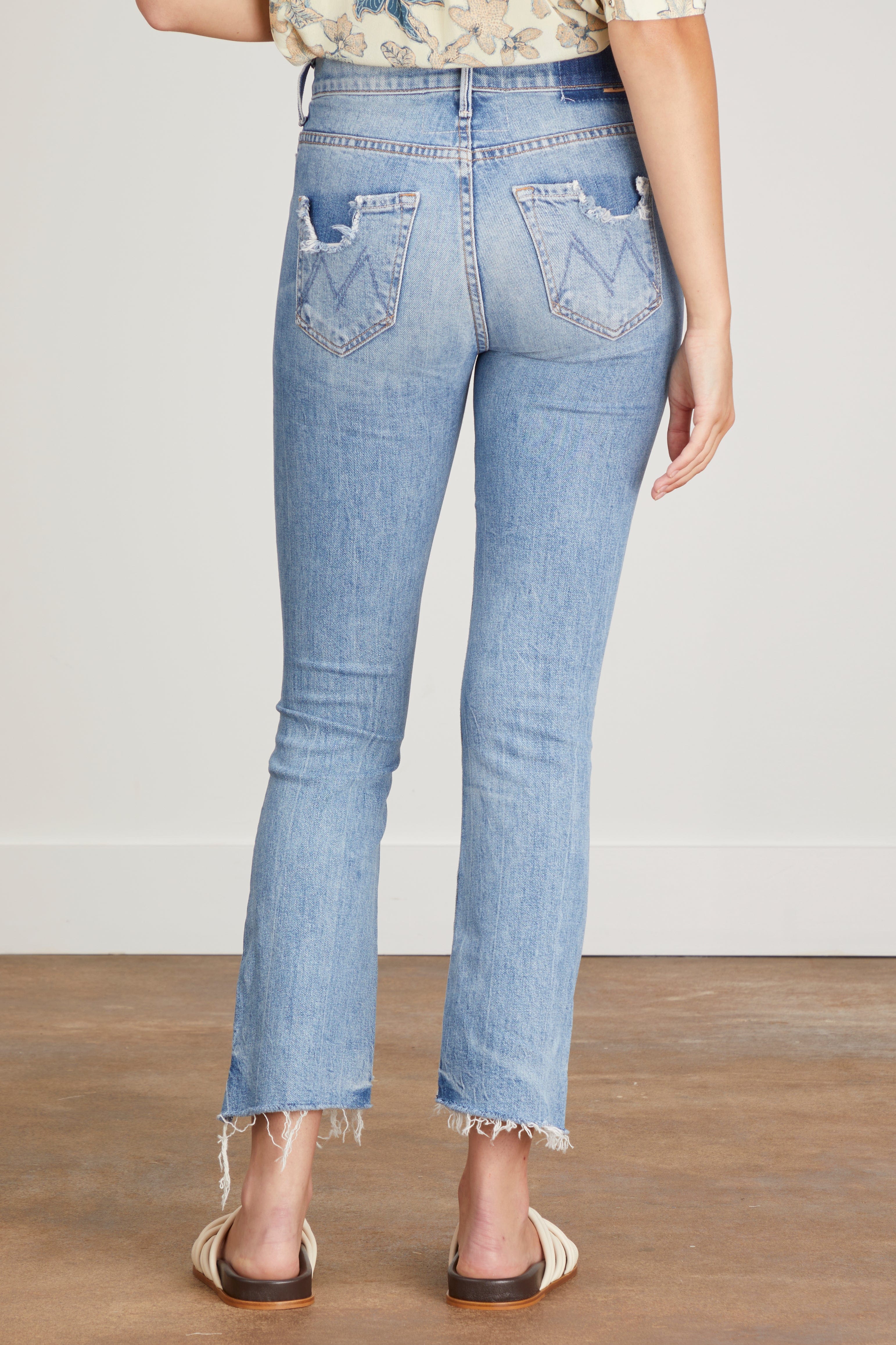 MOTHER Jeans The Insider Crop Step Fray Jean in We Are Castaways