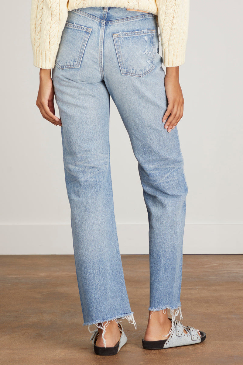 Moussy Ashleys Wide Straight Jean in Light Blue – Hampden Clothing