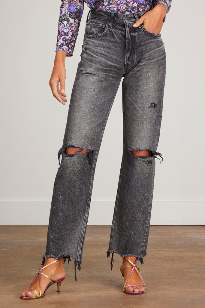 Moussy Odessa Wide Straight Cut Jean in Black – Hampden Clothing