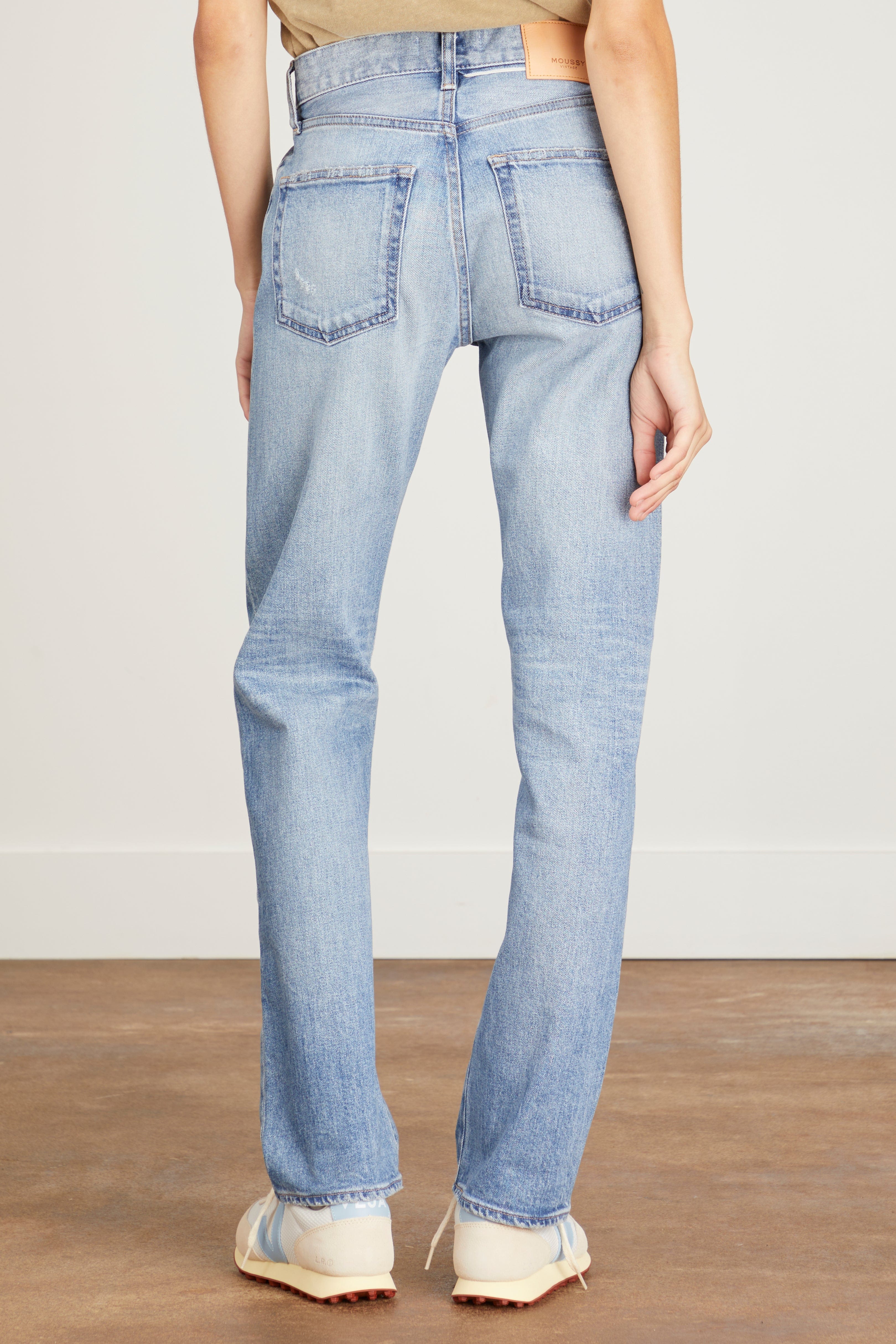 Moussy Jeans Gibraltar Straight Jean in Blue