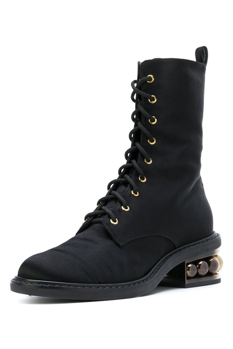 Nicholas Kirkwood Leather Combat Boots - Black Boots, Shoes