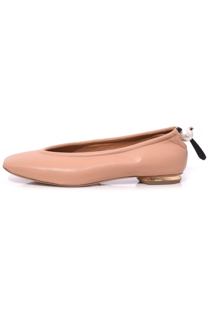 Delfi Ballerina Flat in Basic Beige – Hampden Clothing