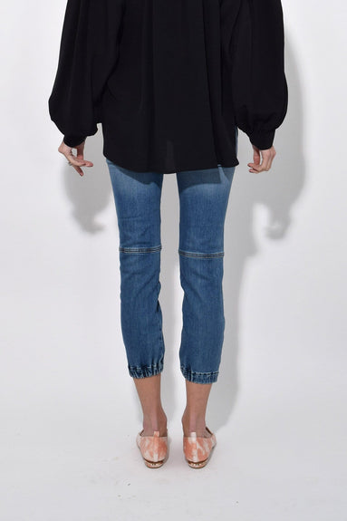 Nili Lotan Clothing Cropped French Military Jean in Duane Wash