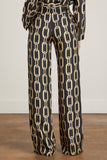 Nili Lotan Pants Germain Silk Pant in Big Chain Gold