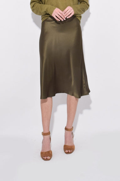 Nili Lotan Clothing Lane Skirt in Army Green