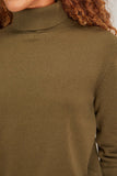 Nili Lotan Pants Ralphie Turtleneck in Olive Green